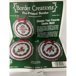 Vintage Needlemagic: Border Creations - "Holly" - Choose the Center - #106